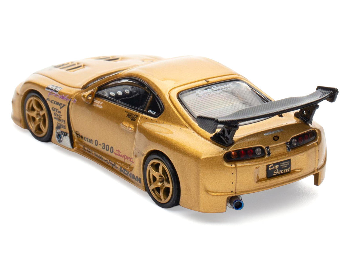 Toyota Supra (A80) "Top Secret" GT300 RHD (Right Hand Drive) Gold Metallic "Tokyo Auto Salon 2025 Event Exclusive" 1/64 Diecast Model Car by Inno Models by Inno Models