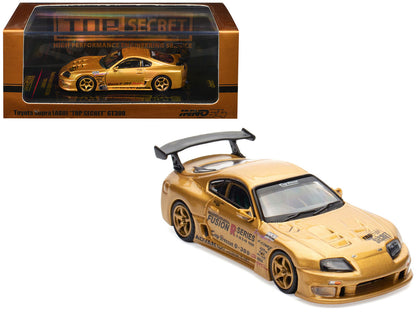 Toyota Supra (A80) "Top Secret" GT300 RHD (Right Hand Drive) Gold Metallic "Tokyo Auto Salon 2025 Event Exclusive" 1/64 Diecast Model Car by Inno Models by Inno Models