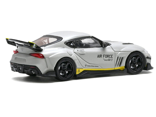 Toyota Supra (A90) WBK DarwinPro "Air Force" Matt Gray with Carbon Accents 1/64 Diecast Model Car by Inno Models by Inno Models