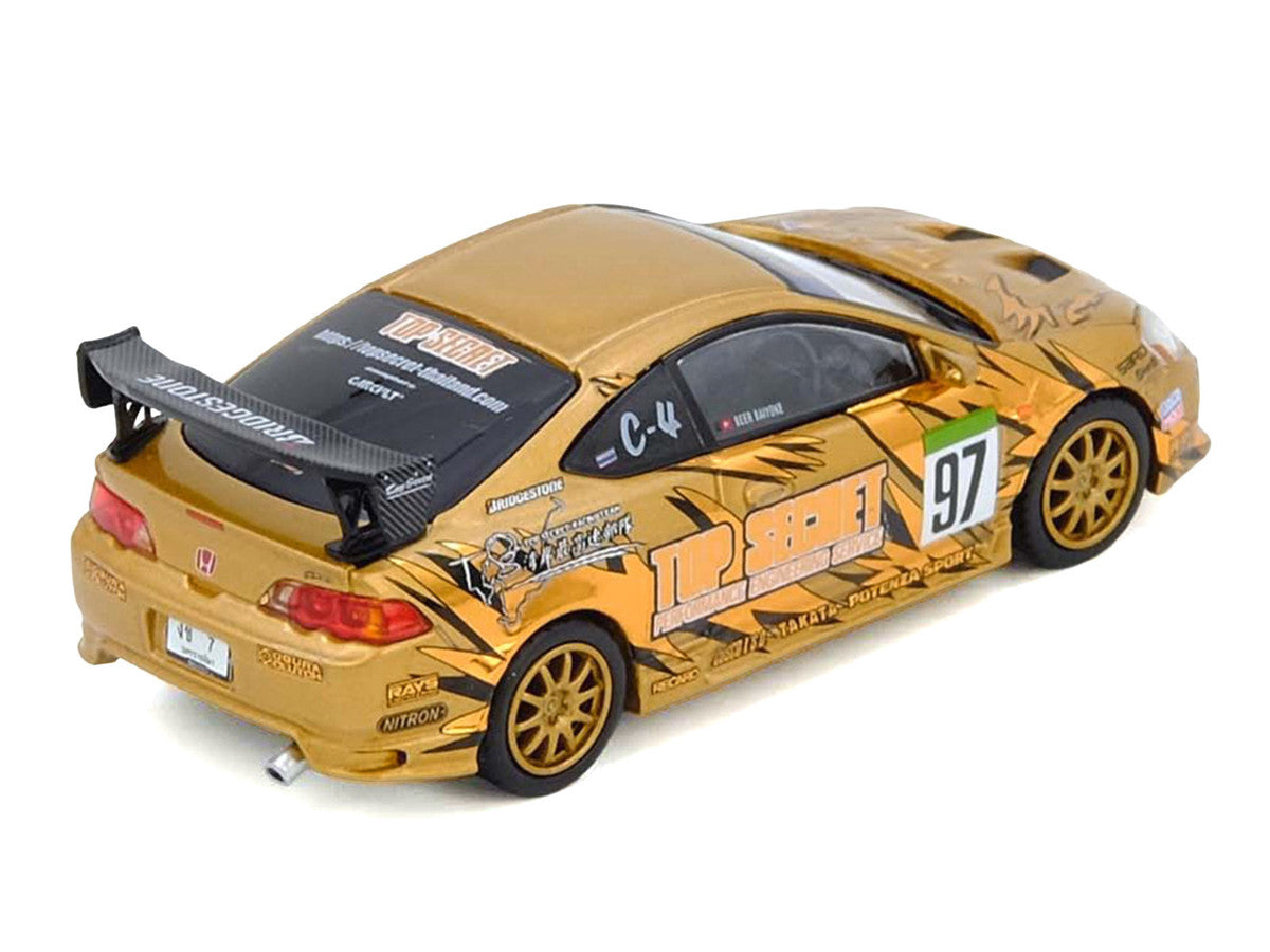 Honda Integra Type R (DC5) RHD (Right Hand Drive) #97 "Top Secret Thailand" Gold Metallic with Graphics "Honda Fest Thailand 2025"1/64 Diecast Model Car by Inno Models by Inno Models
