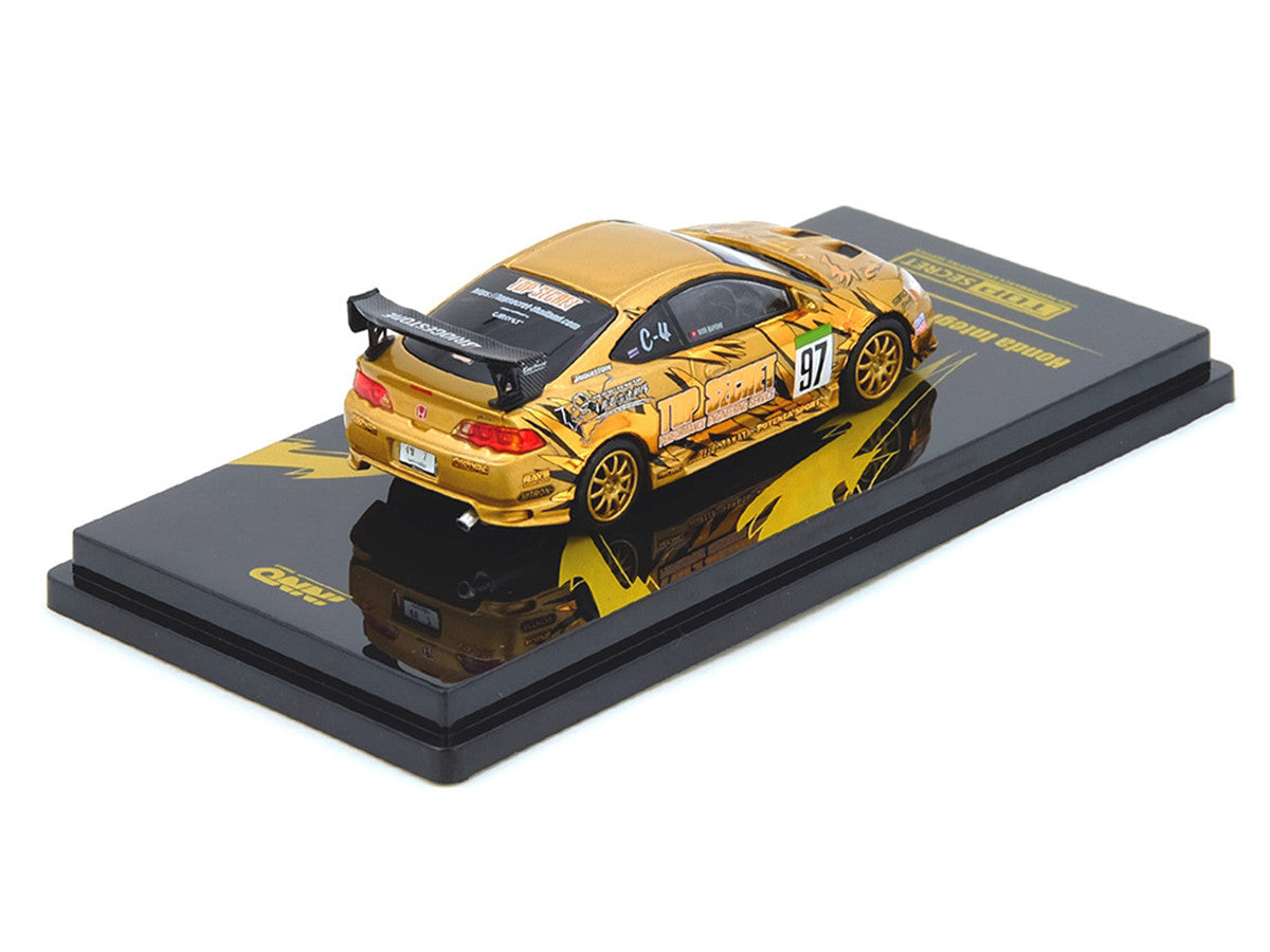 Honda Integra Type R (DC5) RHD (Right Hand Drive) #97 "Top Secret Thailand" Gold Metallic with Graphics "Honda Fest Thailand 2025"1/64 Diecast Model Car by Inno Models by Inno Models