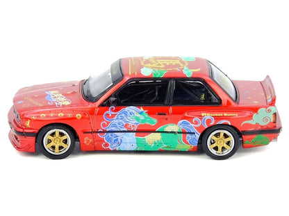Pandem Rocket Bunny E30 "Year of the Horse - Chinese New Year 2026 Special Edition" Red Metallic with Graphics Limited Edition to 8888 pieces Worldwide 1/64 Diecast Model Car by Inno Models by Inno Models