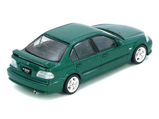 Honda Civic Ferio Si (EK) RHD (Right Hand Drive) Green Metallic 1/64 Diecast Model Car by Inno Models by Inno Models