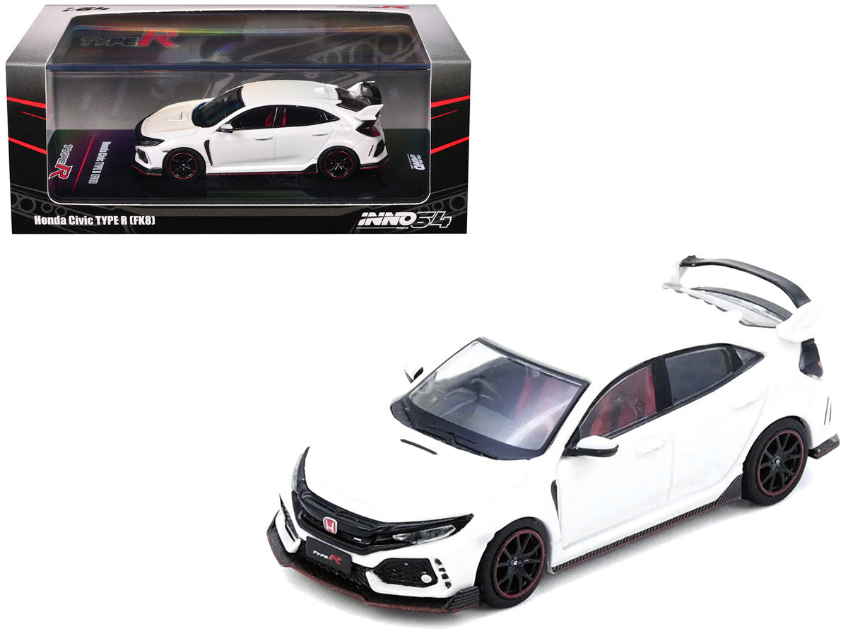 Honda Civic Type R (FK8) RHD (Right Hand Drive) White 1/64 Diecast Model Car by Inno Models by Inno Models