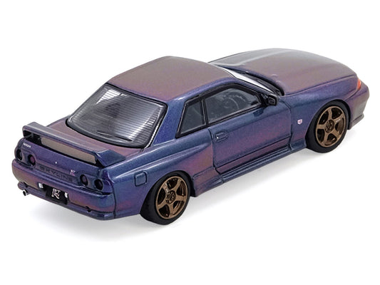 Nissan Skyline GT-R (R32) RHD (Right Hand Drive) Midnight Purple Metallic "Australian Special Edition" 1/64 Diecast Model Car by Inno Models by Inno Models