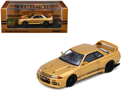 Nissan Skyline "Top Secret" BNR32 GT-R (650R) RHD (Right Hand Drive) Gold Metallic 1/64 Diecast Model Car by Inno Models by Inno Models