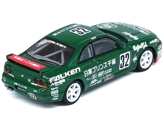 Nissan Skyline GT-R (R33) RHD (Right Hand Drive) #32 "Prince Chiba Falken" N1 Super Endurance Series "Tokachi 24 Hours" (1996) 1/64 Diecast Model Car by Inno Models by Inno Models