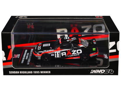 Nissan Skyline GT-R (R33) RHD (Right Hand Drive) #11 "Razo Trampio" N1 Super Endurance Series "Sedan Highland" (1995) 1/64 Diecast Model Car by Inno Models by Inno Models