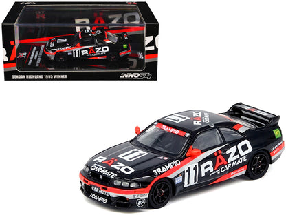 Nissan Skyline GT-R (R33) RHD (Right Hand Drive) #11 "Razo Trampio" N1 Super Endurance Series "Sedan Highland" (1995) 1/64 Diecast Model Car by Inno Models by Inno Models