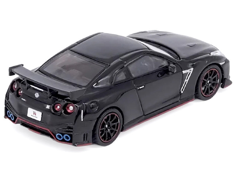 Nissan GT-R (R35) Nismo RHD (Right Hand Drive) Nismo Black with Carbon Hood and Top 1/64 Diecast Model Car by Inno Models by Inno Models