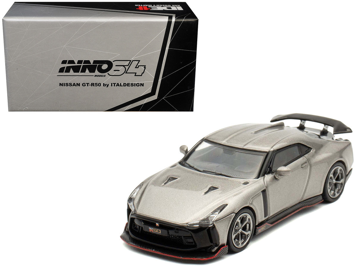 Nissan GT-R50 By ItalDesign Gray Metallic "Indonesia Diecast Expo 2024 Exclusive Edition" 1/64 Diecast Model Car by Inno Models by Inno Models