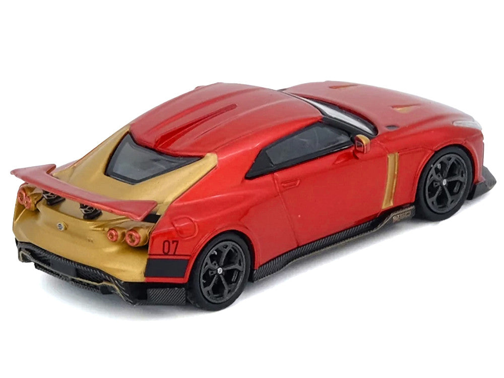 Nissan GT-R50 By ItalDesign Red Metallic with Gold Accents 1/64 Diecast Model Car by Inno Models by Inno Models