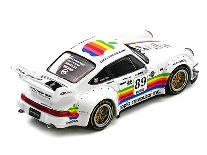RWB 930 #89 "Apple Livery" White with Stripes 1/64 Diecast Model Car by Inno Models by Inno Models