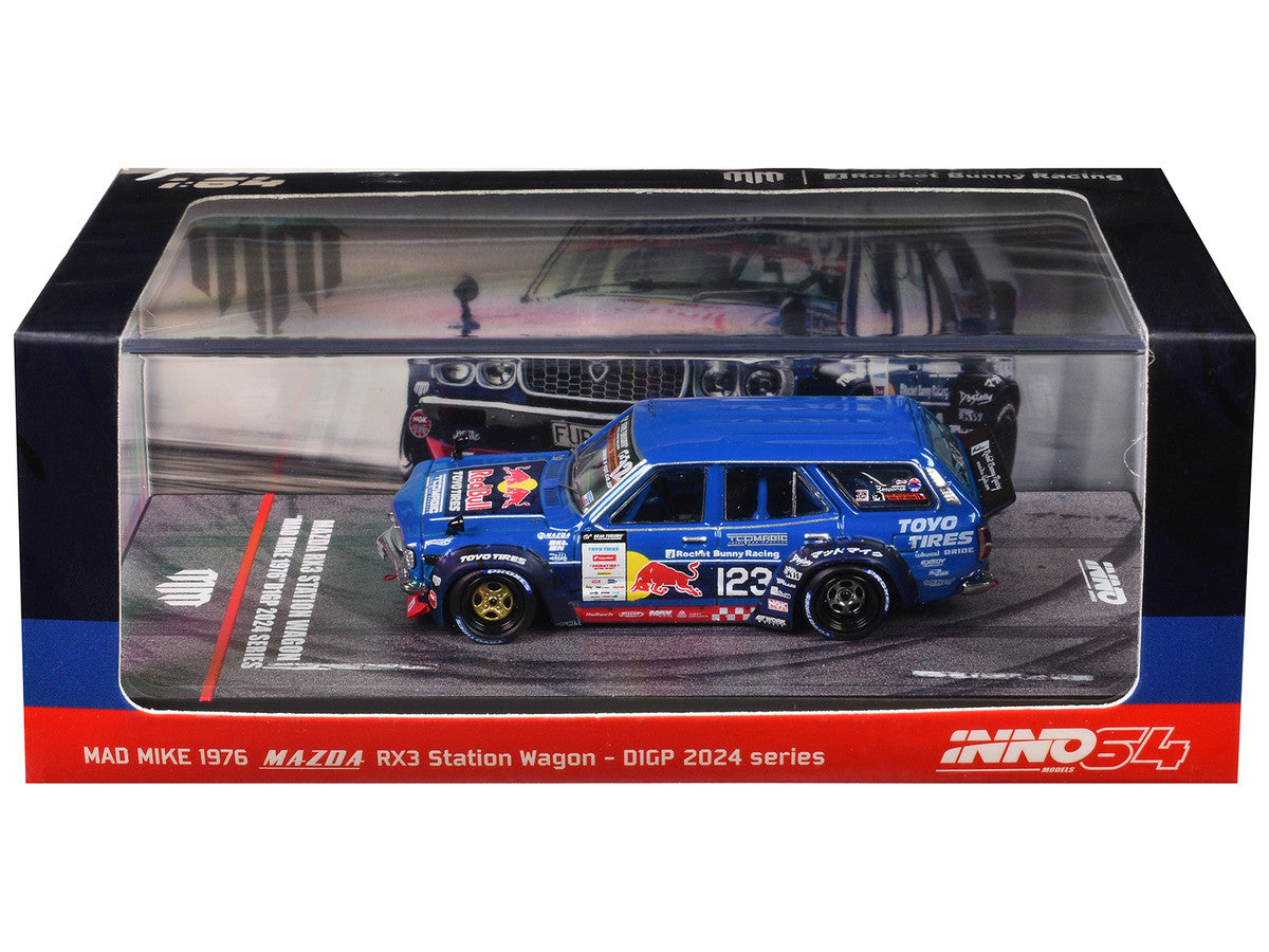1976 Mazda RX3 Station Wagon RHD (Right Hand Drive) #12 "Mad" Mike Whiddett "D1 Grand Prix" (2024) 1/64 Diecast Model Car by Inno Models by Inno Models