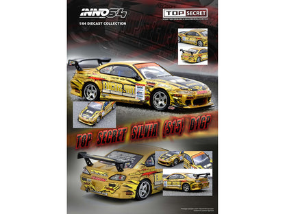 Nissan "Top Secret" Silvia (S15) RHD (Right Hand Drive) Ryuji Miki - Champion "D1 Grand Prix" (2004) 1/64 Diecast Model Car by Inno Models by Inno Models