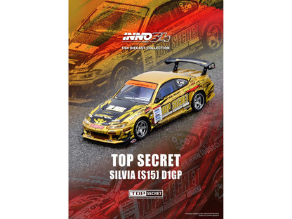 Nissan "Top Secret" Silvia (S15) RHD (Right Hand Drive) Ryuji Miki - Champion "D1 Grand Prix" (2004) 1/64 Diecast Model Car by Inno Models by Inno Models