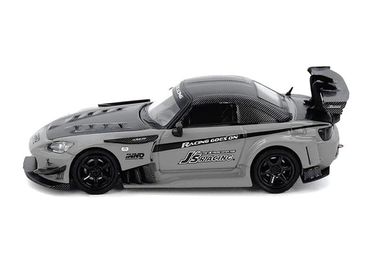 Honda S2000 RHD (Right Hand Drive) "J's Racing" Gray with Carbon Hood and Top "Hong Kong Toycar Salon 2025 Event Edition" 1/64 Diecast Model Car by Inno Models by Inno Models