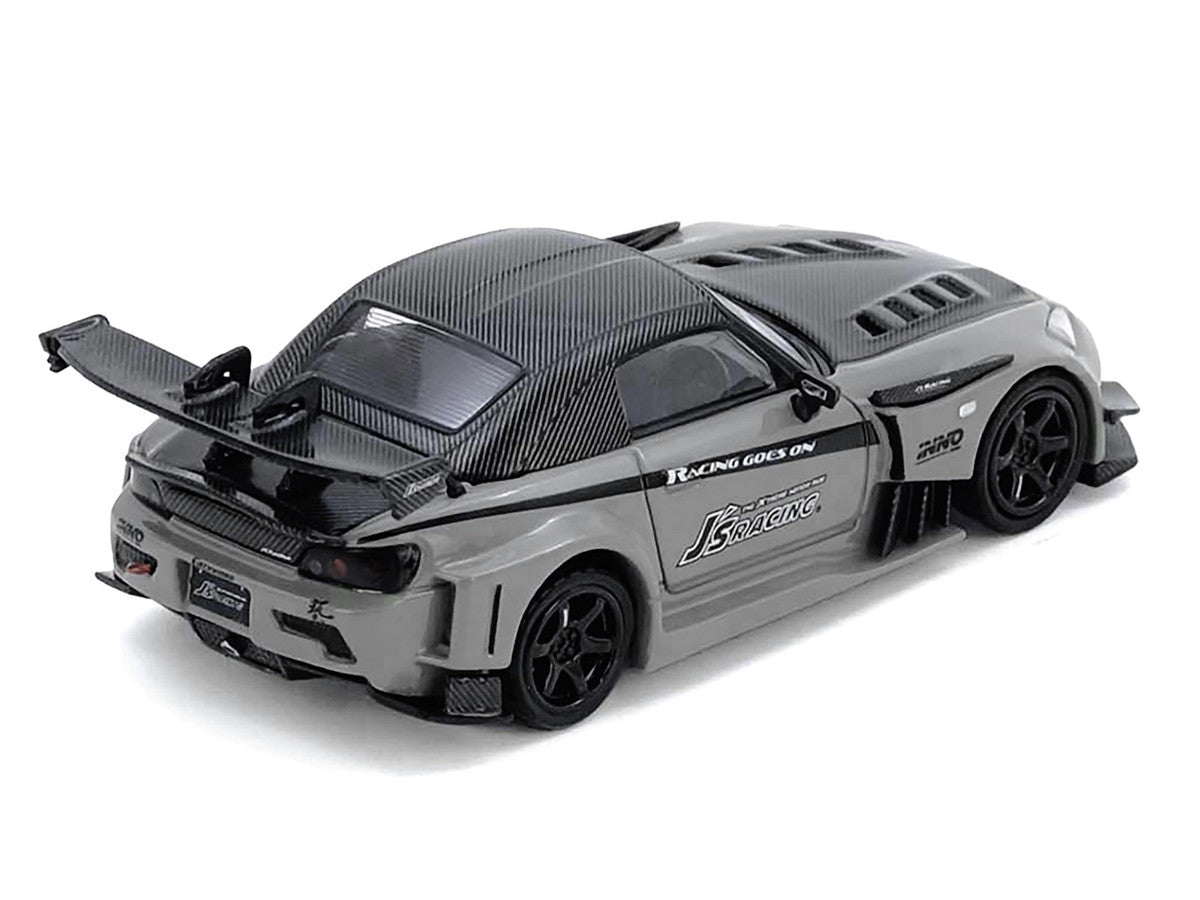 Honda S2000 RHD (Right Hand Drive) "J's Racing" Gray with Carbon Hood and Top "Hong Kong Toycar Salon 2025 Event Edition" 1/64 Diecast Model Car by Inno Models by Inno Models