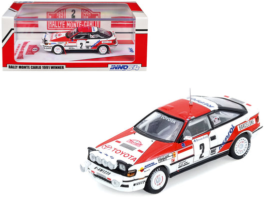 Toyota Celica GT-Four (ST165) #2 Carlos Sainz - Luis Moya Winner "Rally Monte Carlo" (1991) 1/64 Diecast Model Car by Inno Models by Inno Models