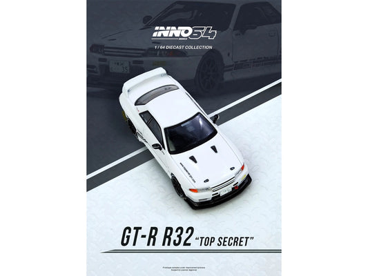 Nissan Skyline "Top Secret" (VR32) GT-R RHD (Right Hand Drive) White 1/64 Diecast Model Car by Inno Models by Inno Models