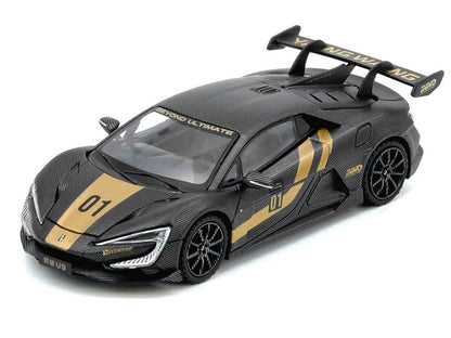Yangwang U9 #01 Carbon Fiber with Gold Stripes "APA XPO 2025 Event Edition" 1/64 Diecast Model Car by Inno Models by Inno Models