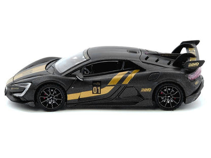 Yangwang U9 #01 Carbon Fiber with Gold Stripes "APA XPO 2025 Event Edition" 1/64 Diecast Model Car by Inno Models by Inno Models