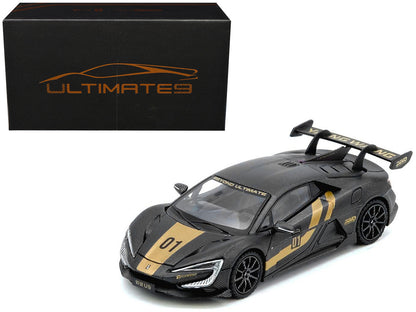 Yangwang U9 #01 Carbon Fiber with Gold Stripes "APA XPO 2025 Event Edition" 1/64 Diecast Model Car by Inno Models by Inno Models