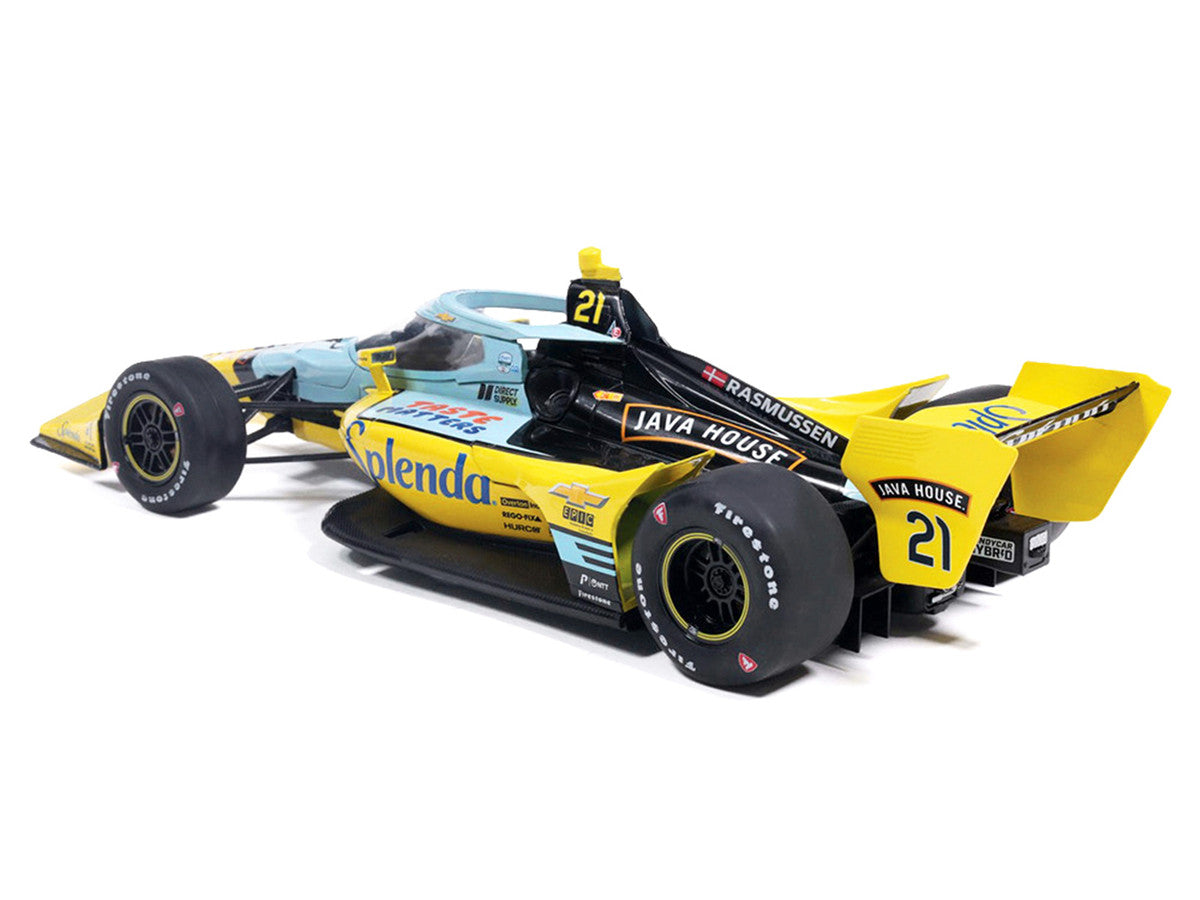 Dallara IndyCar #21 Christian Rasmussen "Splenda" Ed Carpenter Racing (Road Course Configuration) "NTT IndyCar Series" (2026) 1/18 Diecast Model Car by IXO Models by IXO