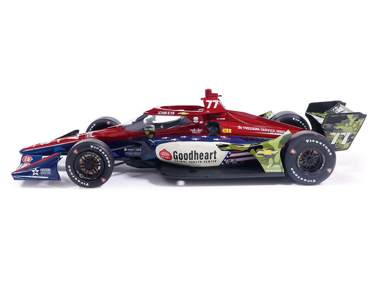 Dallara IndyCar #77 Sting Ray Robb "Goodheart Animal Health Center" Juncos Hollinger Racing (Road Course Configuration) "NTT IndyCar Series" (2026) 1/18 Diecast Model Car by IXO Models by IXO