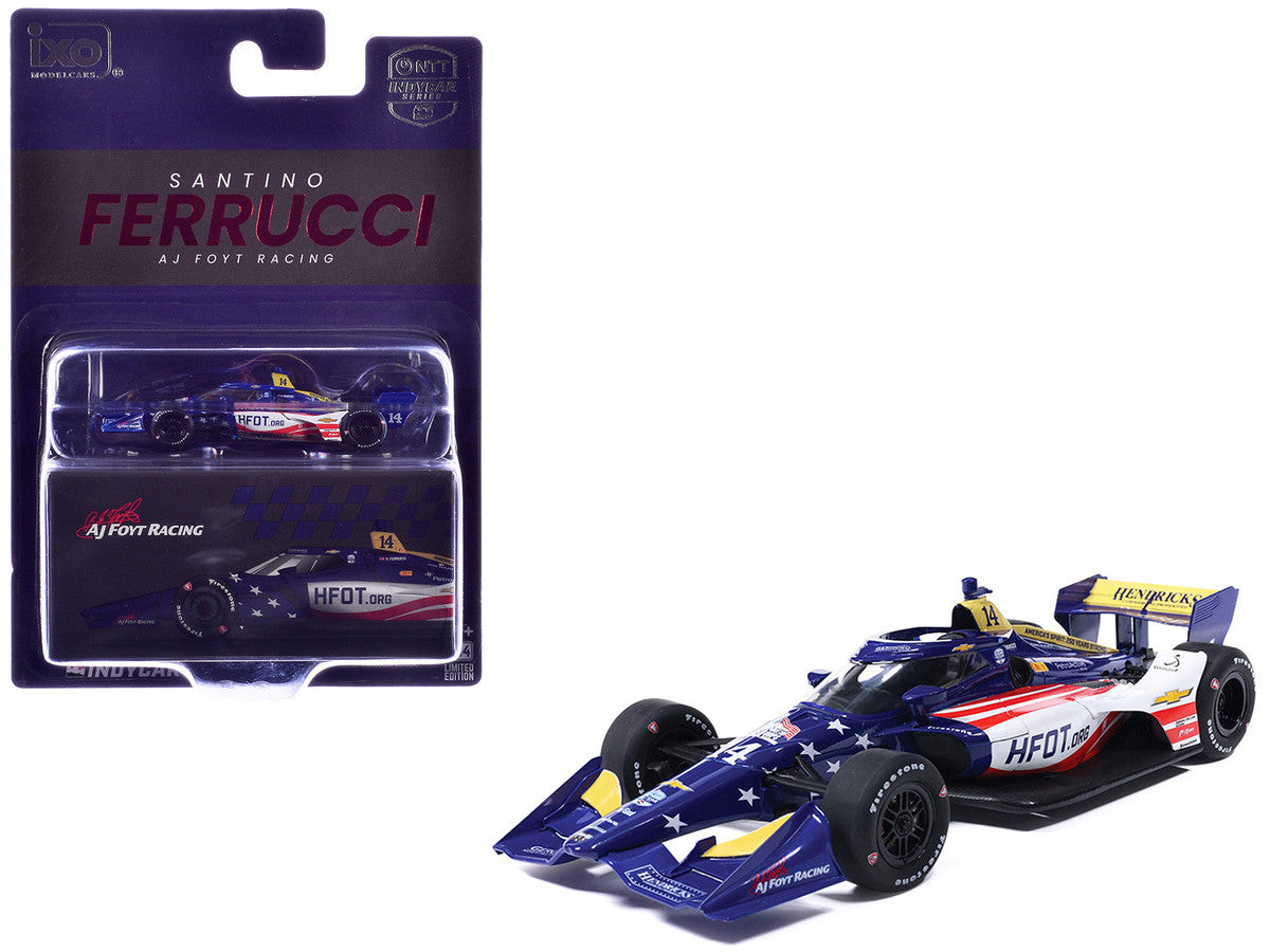 Dallara IndyCar #14 Santino Ferrucci "HFOT.Org" AJ Foyt Racing (Road Course Configuration) "NTT IndyCar Series" (2026) 1/64 Diecast Model Car by IXO Models by IXO