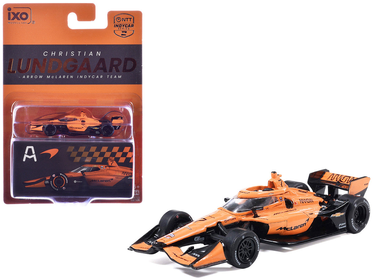 Dallara IndyCar #7 Christian Lundgaard "McLaren" Arrow McLaren IndyCar Team (Road Course Configuration) "NTT IndyCar Series" (2026) 1/64 Diecast Model by IXO Models by IXO