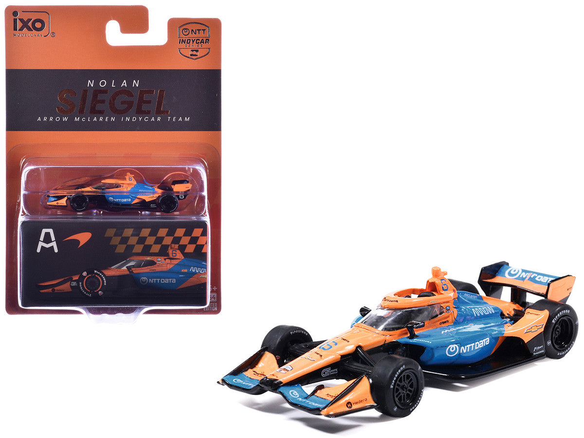 Dallara IndyCar #6 Nolan Siegel "NTT Data" Arrow McLaren IndyCar Team (Road Course Configuration) "NTT IndyCar Series" (2026) 1/64 Diecast Model by IXO Models by IXO