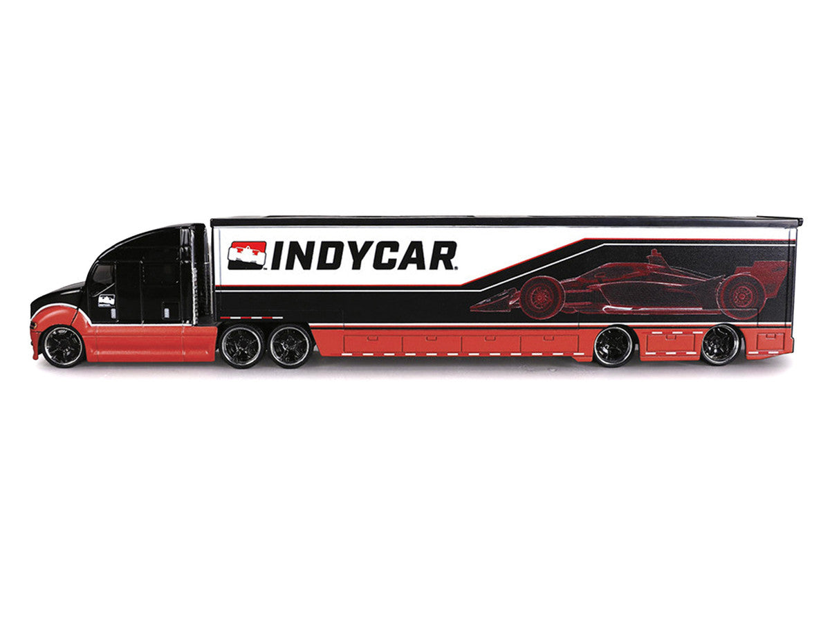 IndyCar Hauler Black and Red with Graphics 1/64 Diecast Model Car by IXO Models by IXO