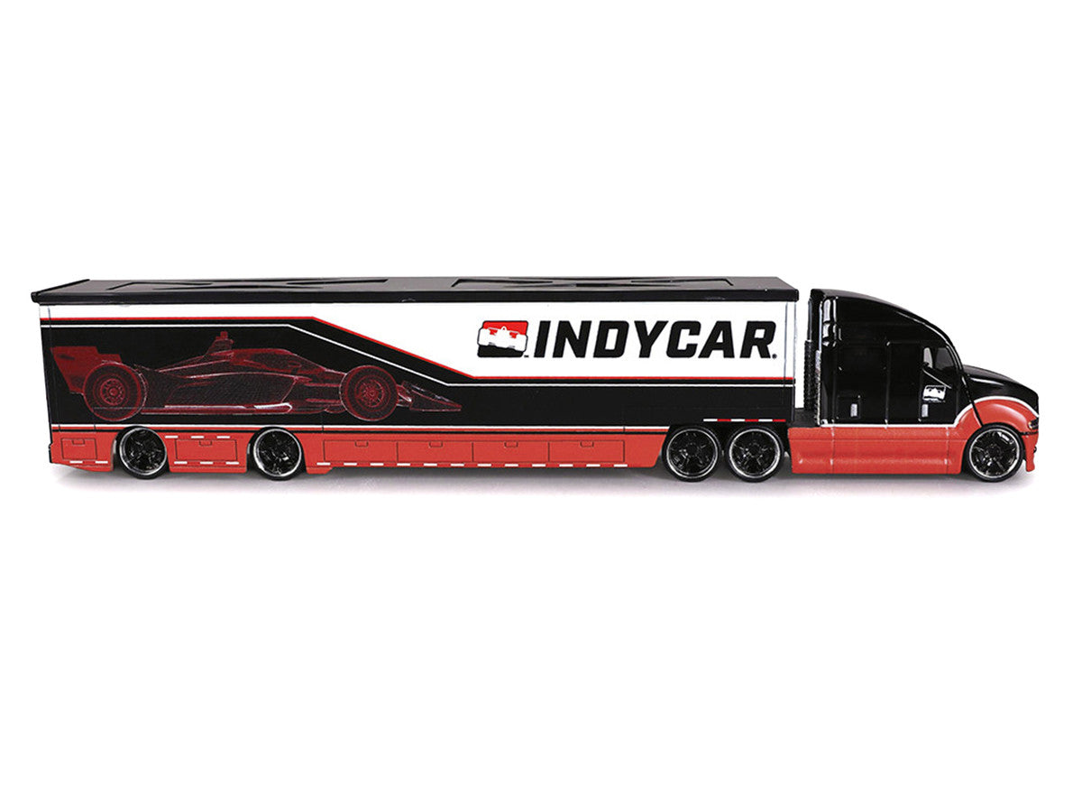 IndyCar Hauler Black and Red with Graphics 1/64 Diecast Model Car by IXO Models by IXO