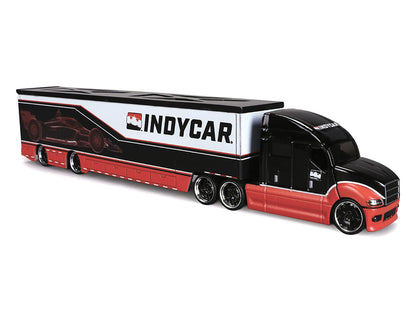 IndyCar Hauler Black and Red with Graphics 1/64 Diecast Model Car by IXO Models by IXO