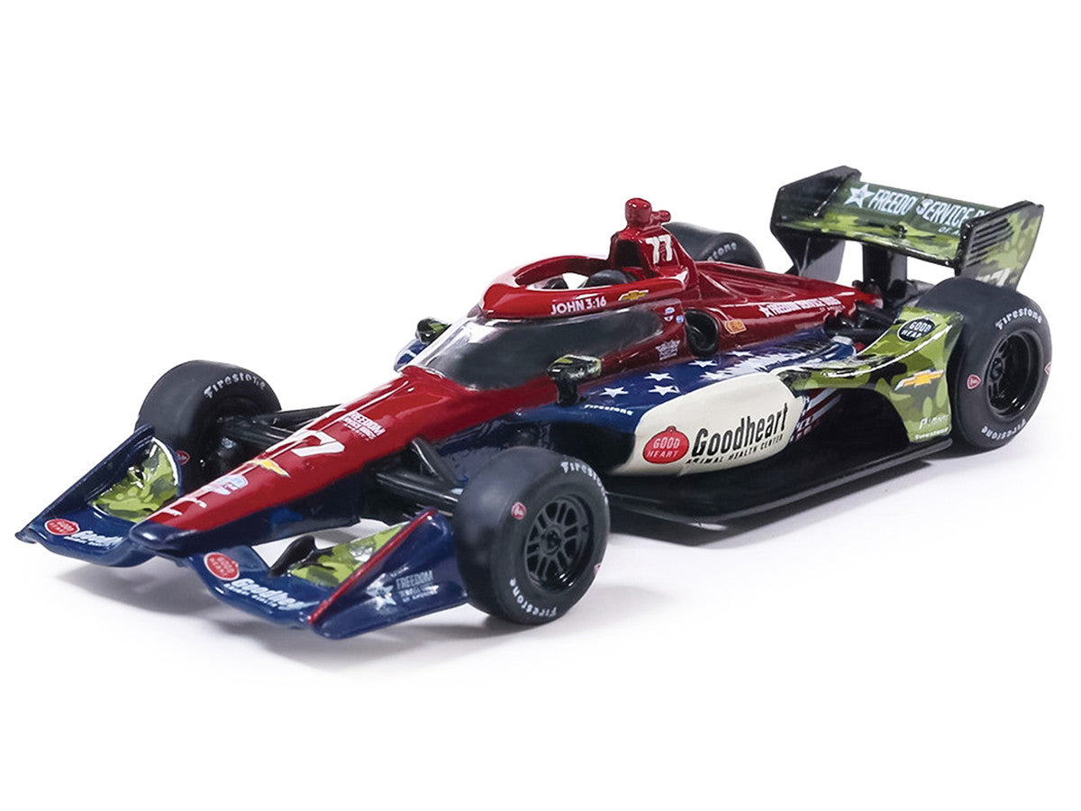 Dallara IndyCar #77 Sting Ray Robb "Goodheart Animal Health Center" Juncos Hollinger Racing (Road Course Configuration) "NTT IndyCar Series" (2026) 1/64 Diecast Model Car by IXO Models by IXO