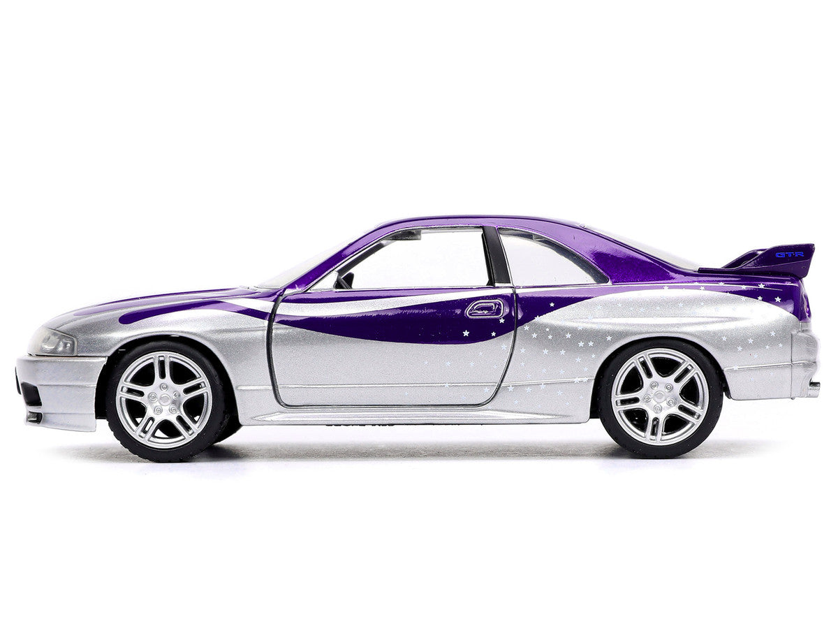 1995 Nissan Skyline GT-R (BCNR33) Purple and Silver Metallic "Fast & Furious" Series 1/32 Diecast Model Car by Jada by Jada