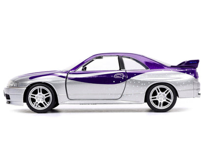1995 Nissan Skyline GT-R (BCNR33) Purple and Silver Metallic "Fast & Furious" Series 1/32 Diecast Model Car by Jada by Jada