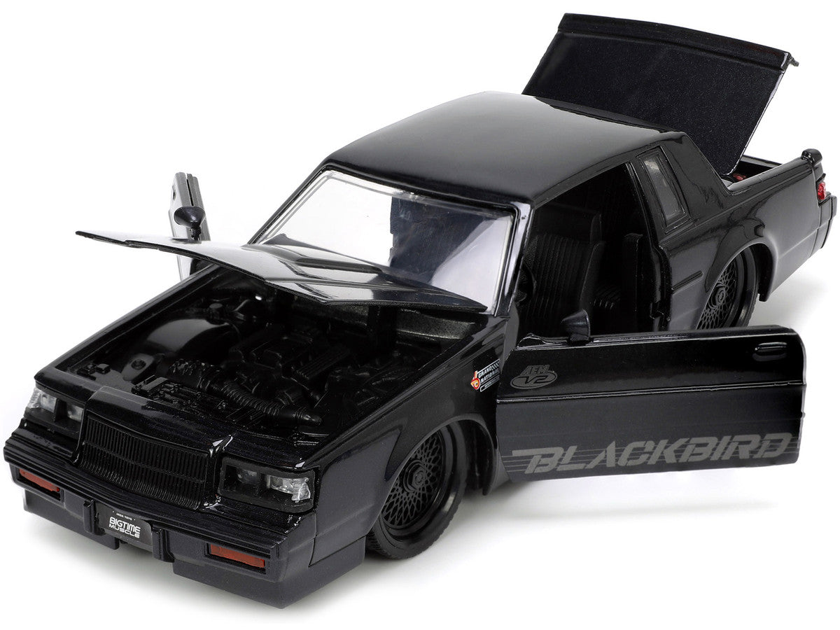 1987 Buick Grand National Black Metallic "Blackbird" "Bigtime Muscle" Series 1/24 Diecast Model Car by Jada by Jada