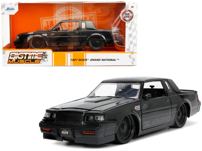 1987 Buick Grand National Black Metallic "Blackbird" "Bigtime Muscle" Series 1/24 Diecast Model Car by Jada by Jada