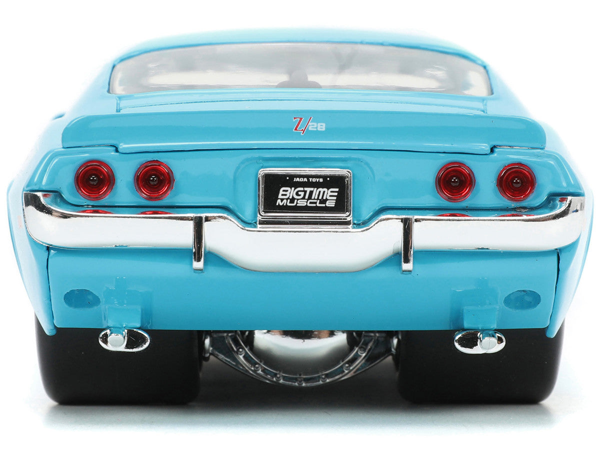 1971 Chevrolet Camaro Z/28 Light Blue with White Stripes "Bigtime Muscle" Series 1/24 Diecast Model Car by Jada by Jada