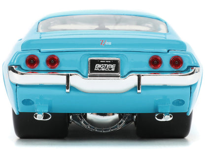 1971 Chevrolet Camaro Z/28 Light Blue with White Stripes "Bigtime Muscle" Series 1/24 Diecast Model Car by Jada by Jada
