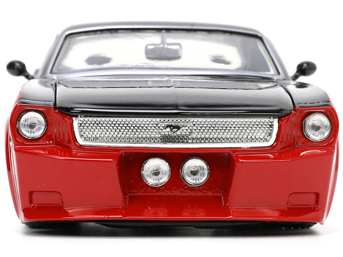 1965 Ford Mustang Custom Red and Black "Bigtime Muscle" Series 1/24 Diecast Model Car by Jada by Jada