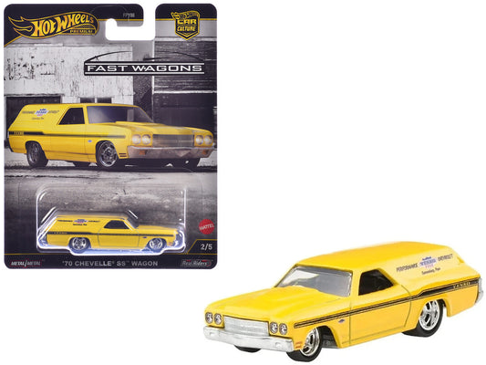 1970 Chevrolet Chevelle SS Wagon "Yenko" Yellow "Fast Wagons" Series Diecast Model Car by Hot Wheels by Hotwheels