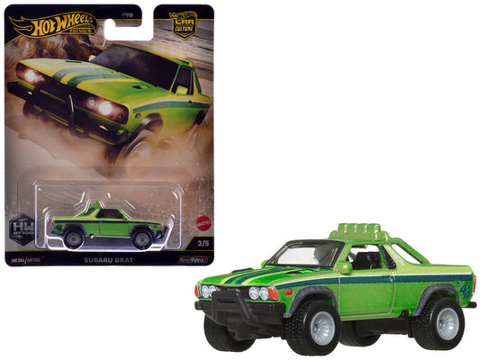 Subaru BRAT Utility Truck Green Metallic with Stripes "HW Off Road" Series Diecast Model Car by Hot Wheels by Hotwheels