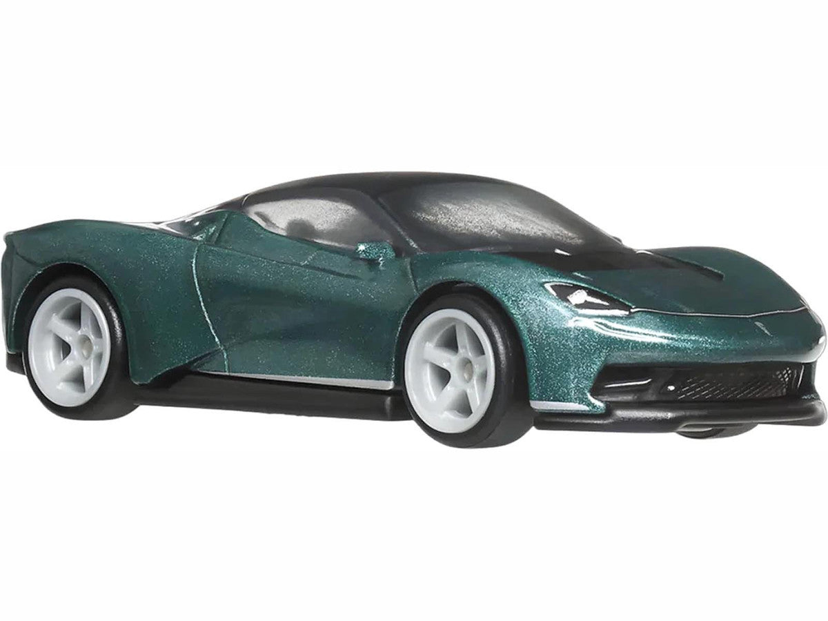 Automobili Pininfarina Battista Green Metallic with Black Top "Euro Speed" Series Diecast Model Car by Hot Wheels by Hotwheels