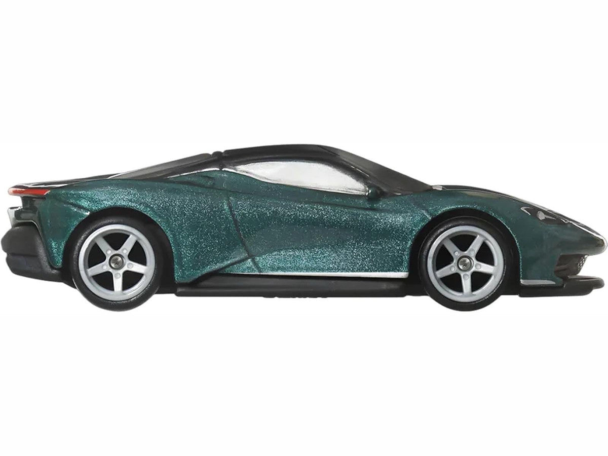 Automobili Pininfarina Battista Green Metallic with Black Top "Euro Speed" Series Diecast Model Car by Hot Wheels by Hotwheels