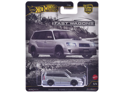 Subaru Forester STI Silver Metallic "Fast Wagons" Series Diecast Model Car by Hot Wheels by Hotwheels