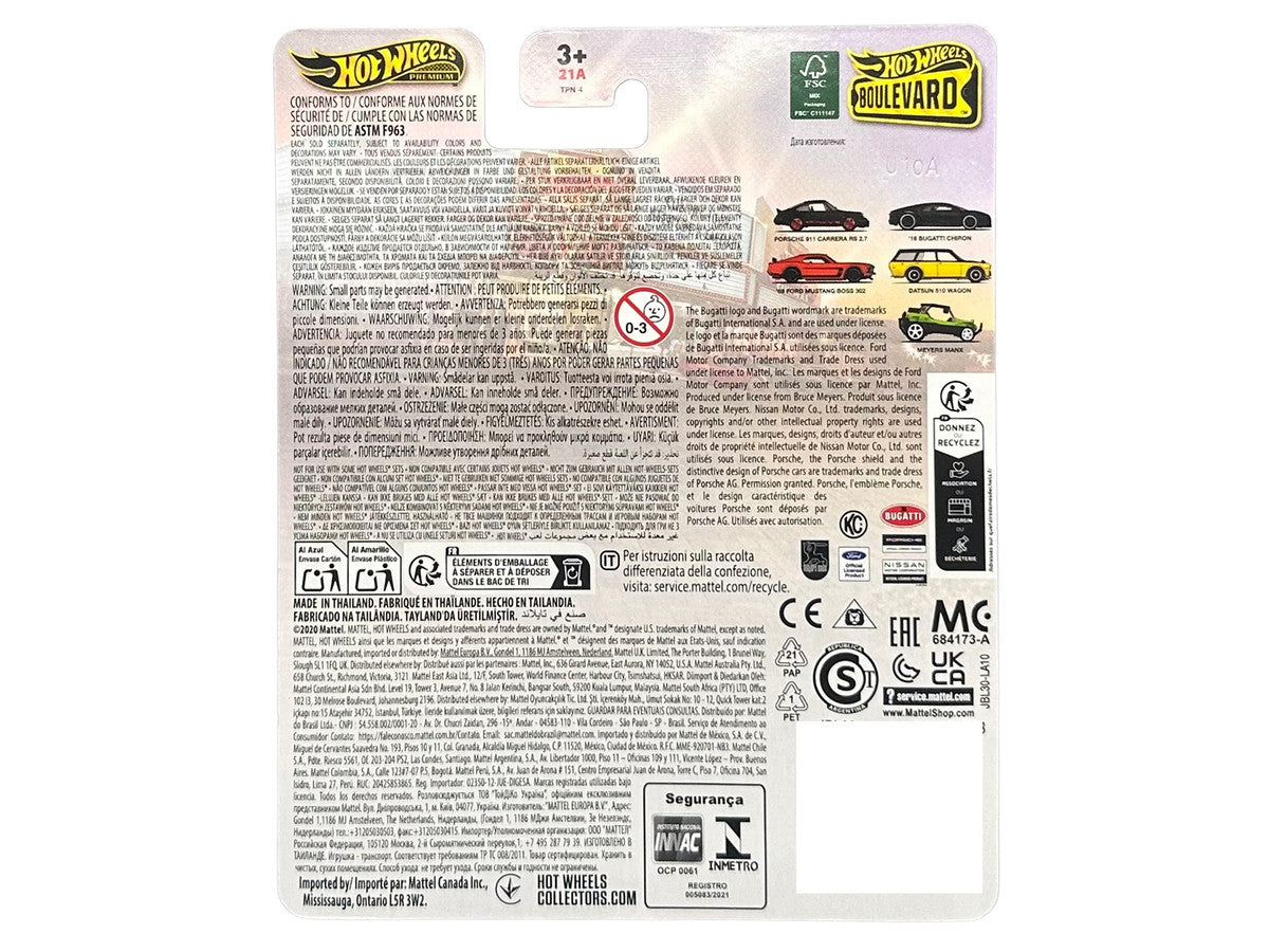 2016 Bugatti Chiron Black "Boulevard" Series Diecast Model Car by Hot Wheels by Hotwheels