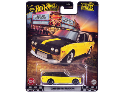 Datsun 510 Wagon Yellow and Black "Boulevard" Series Diecast Model Car by Hot Wheels by Hotwheels